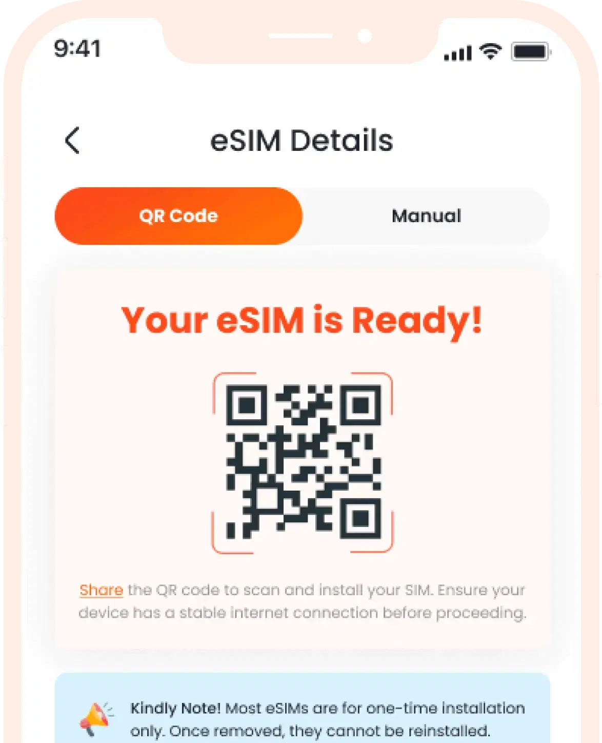 Install your eSIM
